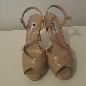 Dune London tan heels